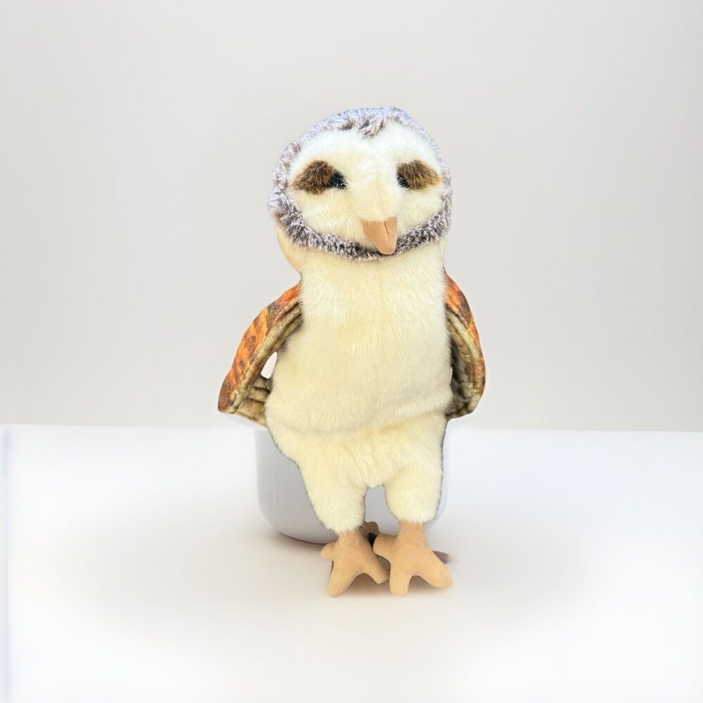 Folkmanis Barn Owl Hand Puppet 14” Realistic Plush Animal Puppet 3053